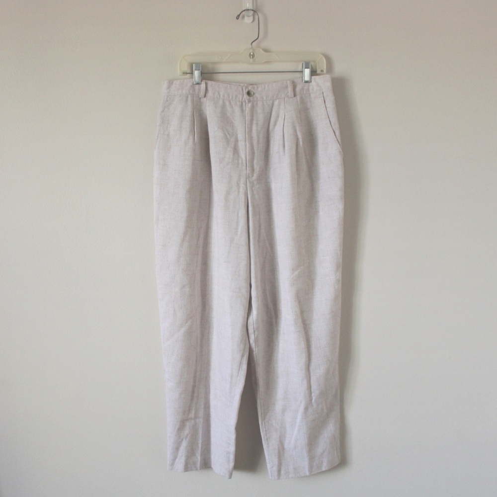 Dressbarn Cream High-waisted Slacks
